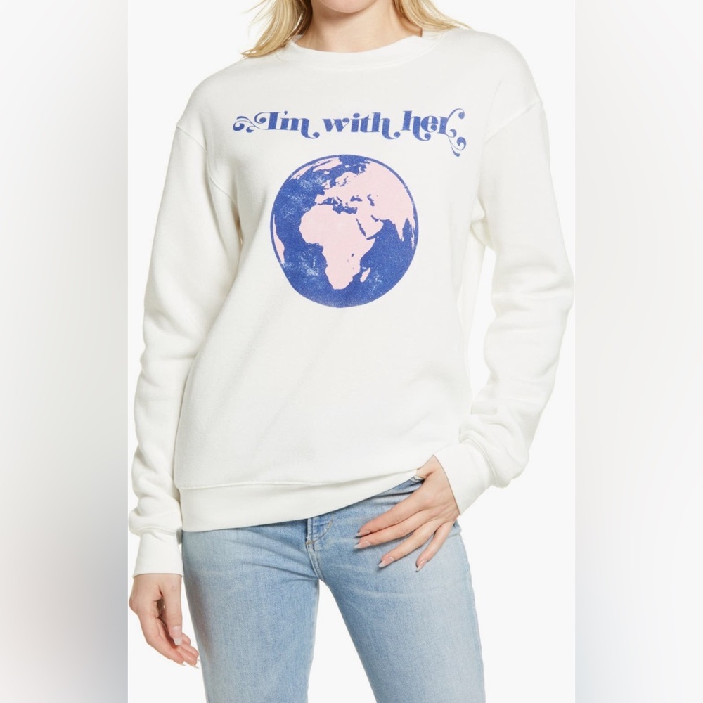 Woman’s Treasure & Bond I’m With Her Sweatshirt XS White